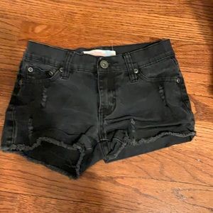 Vintage Havana girls black jean shorts size 10